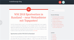 Desktop Screenshot of fussballmanager-blog.de