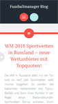 Mobile Screenshot of fussballmanager-blog.de